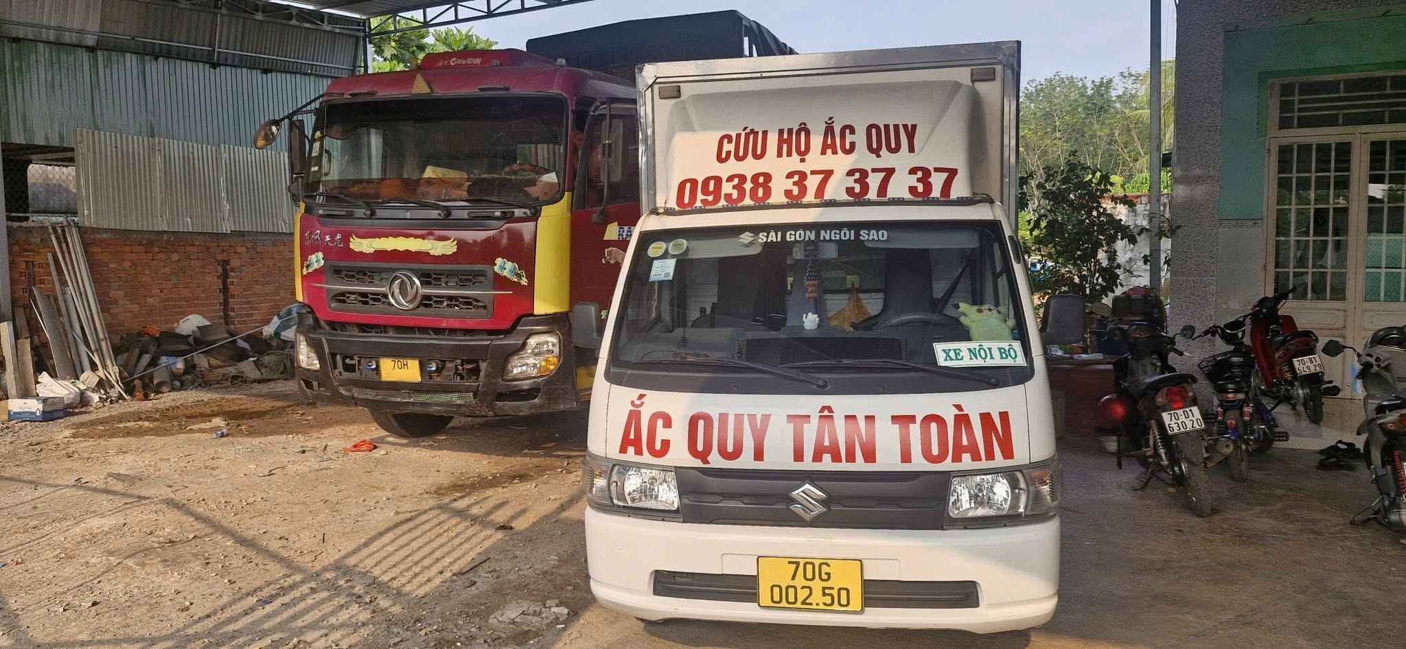 Thay b&igrave;nh ắc quy xe tải tại Củ Chi