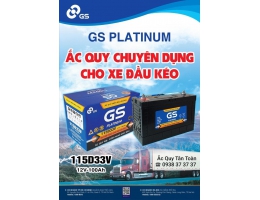 ẮC QUY GS 115D33V 12V- 100AH Cọc óc dùng cho xe công đầu kéo SẢN PHẨM MỚI